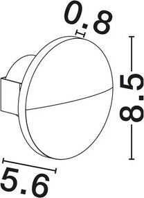 Spot aplicat perete exterior LED 2700K IP65 Toc corten