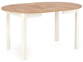 Masă de dining CALMIO, stejar craft/alb