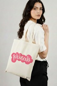 Sacosa de Panza pentru Cumparaturi, Geanta Tote, model Princess, 38x34.5 cm, Alba, BEKZ®