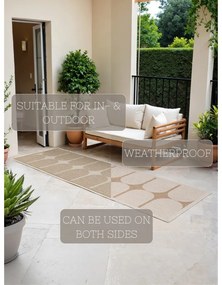 Covor tip traversă pentru interior și exterior bej/fildeș 80x250 cm Duet Bowen – NORTHRUGS