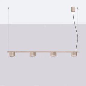 Sollux SL.2702 - Lustră suspendată pe cablu AURA 4xGX53/10W/230V taupe