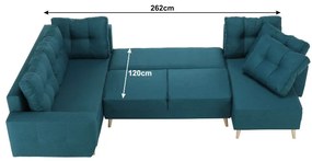 Canapea extensibila turcoaz VINCENT COLT U