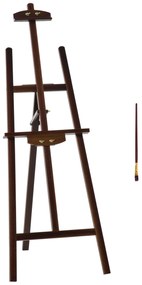 HOMCOM Sevalet Pictura Studio Profesional Inaltime si Inclinare Reglabile din Lemn 51.5x71.5x134.5, Culoare Cafea | Aosom Romania