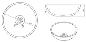 Chiuvetă verde rotundă din ceramică ø 42 cm Priori – Sapho