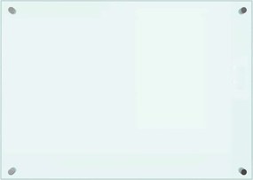 vidaXL Panou antistropi de bucătărie, alb, 70x50 cm, sticlă securizată