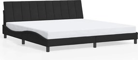 vidaXL Cadru de pat fără saltea, Hanko, negru, 200x200 cm, catifea