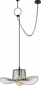 Lustra TEL 6731, negru, metal, 78-98x38x40-122 cm