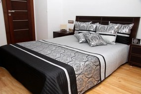 Cuvertură de pat de lux culoarea negru-gri-argintiu Lăţime: 170 cm | Lungime: 210 cm