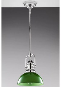 Jupiter 2071 - Lustră pe tijă PLATINO 1xE27/15W/230V verde/crom lucios