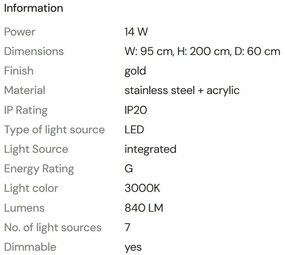 Lustra LED dimabila suspendata Stardust aurie
