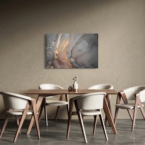 Tablou - Marmură gri-auriu (90x60 cm)