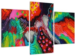 Tablou abstract - culori (90x60 cm)