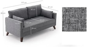 Canapea Bella 2 Grey