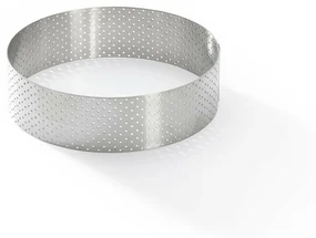 Inel de tort perforat rotund De Buyer 3098.05, 12,5 cm, oțel inoxidabil