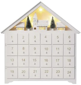 Calendar LED de Advent 8xLED/2xAA alb