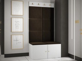 Mobilier hol Tewarota Slim IV (Alb + maro) . 1104857