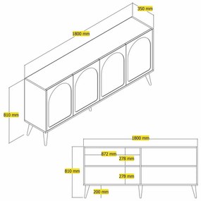 Dulap Lyon Cream and Walnut