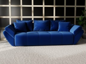 Canapea extensibilă dumonde cu ladă de depozitare si sezut confortabil din spuma high-density, Berlin Royal Blue 250x100 cm