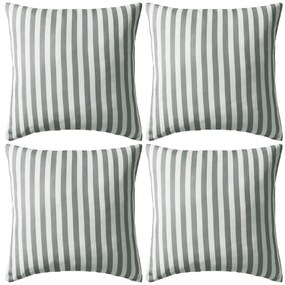 vidaXL Perne de exterior, 4 buc, imprimeu dungi, 45x45 cm, gri