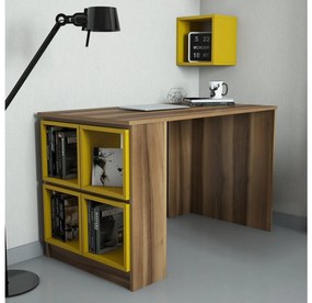Masă PC Babar (Nuc + Galben). 1088232
