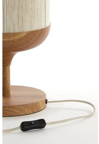 Veioză în culoare naturală cu abajur textil (înălțime 50 cm) Dania – Light &amp; Living