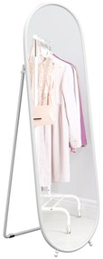 HOMCOM Oglindă Verticală de Podea cu Suport 40x41x159 cm Alb | Aosom Romania