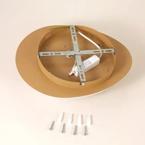 Brilagi - Plafonieră VISBY WOOD LED, 18 W, 230 V, Ø 38 cm, maro