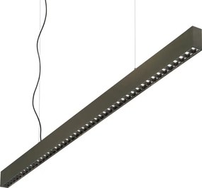 Ideal Lux - Lustră LED OFFICE, suspendată pe cablu, 30W, 230V, 4000K, CRI 90, negru