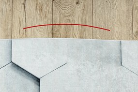 ANDRE 1180 covor lavabil Fagure, hexagon 3D anti-alunecare - gri - SECUNDAR-COTATI PRODUSUL