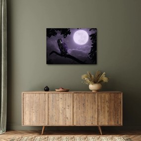 Tablou - Bufniță de noapte, violet (70x50 cm)