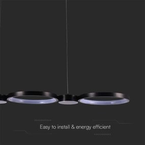 Lustră LED pe cablu LED/38W/230V 3000K negru