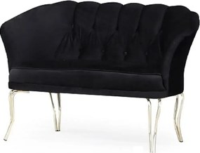 Canapea 2 locuri  Viena ,negru auriu