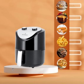 Friteuza cu aer cald Just Perfecto JL-14, 1200W, 3,5 litri, 80-200 C, Timer, Negru