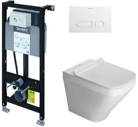 Set vas WC cu capac soft-close Duravit DuraStyle 45510900A1, cadru încastrat Duravit DuraSystem WD1011000000, WD5001011000