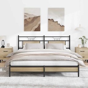 vidaXL Cadru de pat fără saltea Stejar Sonoma 183x213cm Lemn prelucrat