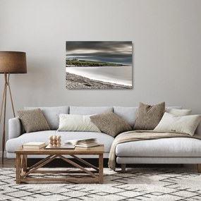 Tablou pe sticlă cu lac în amurg (70x50 cm)