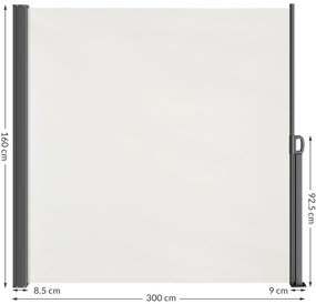 Deuba Copertina laterala Nosara 160x300 cm - crem