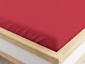 Cearsaf cu elastic din microfibra bordo 180x200 cm