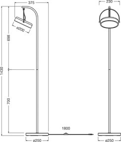 Osram - Lampadar LED DECOR PUCK LED/12W/230V CRI 90, negru
