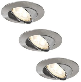 Paulmann 92533 - SET 3xLED-GU10/4W Lampă încastrată PREMIUM LINE 230V