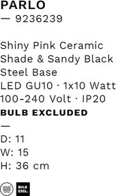 Aplica de perete design minimalist PARLO roz