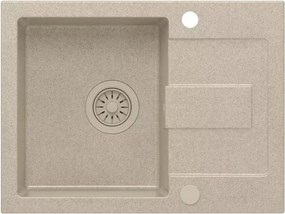 Chiuveta compozit incastrata Quadron Pop Christian 116 bej nisip 60x45 cm