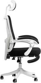Scaun ergonomic OFF 428 negru, multiblock și suport picioare
