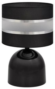 Lampă de masă HELEN 1xE27/15W/230V negru/argintiu