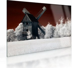 Tablou pe sticlă cu moară (70x50 cm)