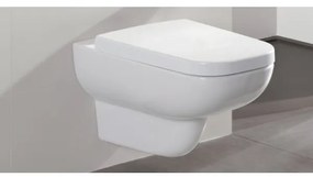 Set vas WC rimless suspendat, Villeroy&amp;Boch Joyce, DirectFlush, cu capac inchidere lenta, 32.5x56cm, 56071001