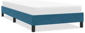 vidaXL Cadru de pat fără saltea, albastru închis, 80x220 cm, catifea