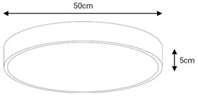 Plafonieră LED FELIZ LED/50W/230V 4000K d. 50 cm negru