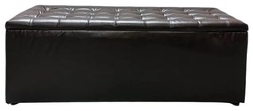 Bancheta cu spatiu depozitare Cozy, 120x42x46 cm, piele ecologica, wenge