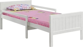 Pat pentru copii EUNIKA 90x200, alb, lemn, cu somiera